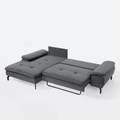 New Form Narożnik rozkładany szary VESPA lewy