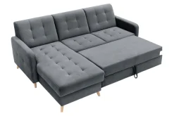 Narożniki|Exline Narożnik rozkładany szary VOLARE