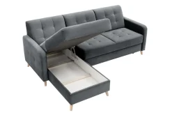 Narożniki|Exline Narożnik rozkładany szary VOLARE