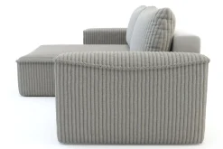 Narożniki|Softi Narożnik rozkładany sztruksowy szary LILLI