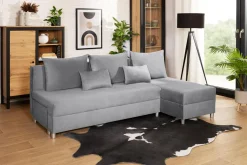 Narożnik rozkładany uniwersalny szary MARKUS