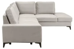 Narożnik rozkładany w kolorze latte FABRIZIO prawy