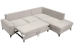 Narożnik rozkładany w kolorze latte FABRIZIO prawy