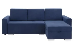 Narożniki| Narożnik rozkładany z 2 pojemnikami granatowy ALBI