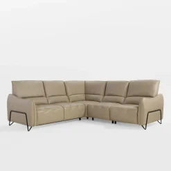 Inspire Narożnik rozkładany z funkcją relaks skórzany AXELL lewy