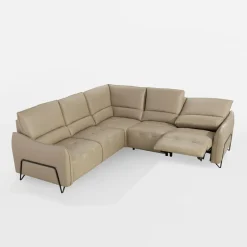 Inspire Narożnik rozkładany z funkcją relaks skórzany AXELL lewy