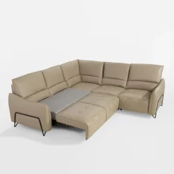 Inspire Narożnik rozkładany z funkcją relaks skórzany AXELL lewy