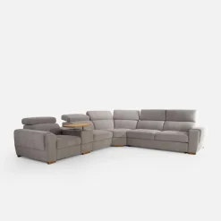 Narożniki|Inspire Narożnik rozkładany z funkcją relaks szary VESTA lewy