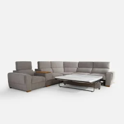 Narożniki|Inspire Narożnik rozkładany z funkcją relaks szary VESTA lewy