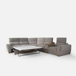 Inspire Narożnik rozkładany z funkcją relaks szary VESTA prawy