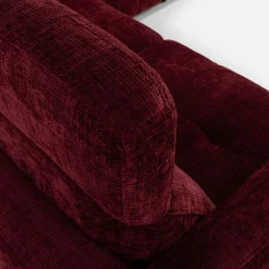 Impresti Narożnik rozkładany z funkcją relaksu i barkiem bordowy CANTATA lewy