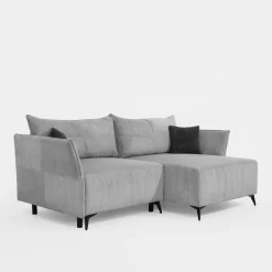 Narożniki|inny Narożnik rozkładany z poduszkami jasnoszary RAGUS