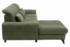 INFINI Narożnik rozkładany z poduszkami oliwkowy ALTA lewy