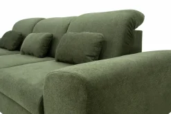 INFINI Narożnik rozkładany z poduszkami oliwkowy ALTA lewy