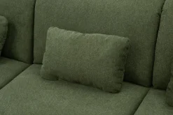 INFINI Narożnik rozkładany z poduszkami oliwkowy ALTA lewy