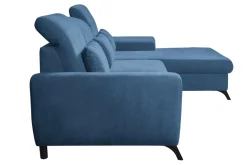 Narożniki|INFINI Narożnik rozkładany z poduszkami niebieski ALTA prawy