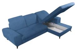 Narożniki|INFINI Narożnik rozkładany z poduszkami niebieski ALTA prawy