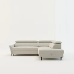 Narożniki|Instilo Narożnik rozkładany z regulowanymi zagłówkami jasnoszary ROMEO lewy