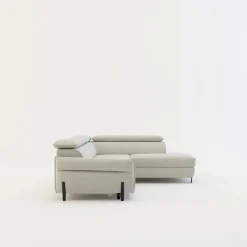 Narożniki|Instilo Narożnik rozkładany z regulowanymi zagłówkami jasnoszary ROMEO lewy