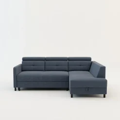 FN Design Narożnik rozkładany z regulowanymi zagłówkami niebieski WONDER prawy