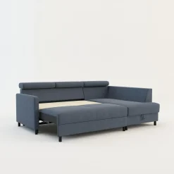 FN Design Narożnik rozkładany z regulowanymi zagłówkami niebieski WONDER prawy