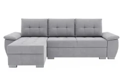 Narożnik rozkładany z regulowanym podłokietnikiem szary ERGON