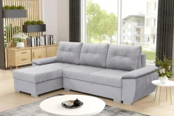 Narożnik rozkładany z regulowanym podłokietnikiem szary ERGON