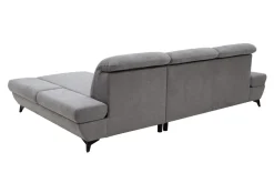 Narożniki| Narożnik rozkładany z regulowanymi zagłówkami szary HARPER prawy