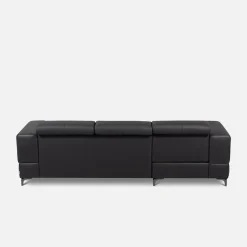 Narożniki|Trend Line Narożnik rozkładany z regulowanymi zagłówkami czarny TORINO lewy