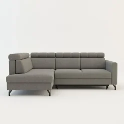 FN Design Narożnik rozkładany z regulowanymi zagłówkami szary TULIA lewy