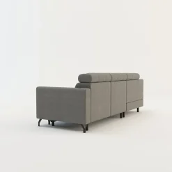 FN Design Narożnik rozkładany z regulowanymi zagłówkami szary TULIA lewy