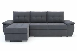 Narożnik rozkładany z regulowanym podłokietnikiem antracyt ERGON