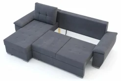 Narożnik rozkładany z regulowanym podłokietnikiem antracyt ERGON