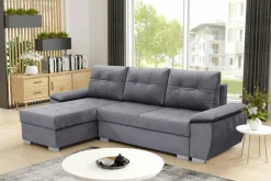 Narożnik rozkładany z regulowanym podłokietnikiem antracyt ERGON