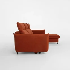 Narożnik rozkładany z regulowanymi zagłówkami ceglasty GLOW