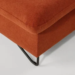 Narożnik rozkładany z regulowanymi zagłówkami ceglasty GLOW