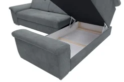 Narożniki|Exline Narożnik rozkładany z regulowanymi zagłówkami szary PEORIA L prawy