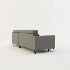 FN Design Narożnik rozkładany z regulowanymi zagłówkami szary TULIA prawy