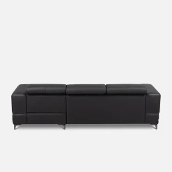 Trend Line Narożnik rozkładany z regulowanymi zagłówkami czarny TORINO prawy