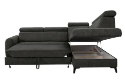 Narożniki| Narożnik rozkładany z regulowanymi zagłówkami ciemnoszary TRENTO prawy