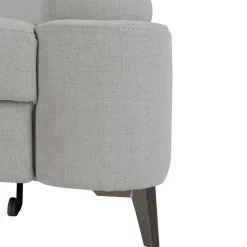 Narożniki| Narożnik rozkładany z regulowanymi zagłówkami jasnoszary LUGANO 2 prawy