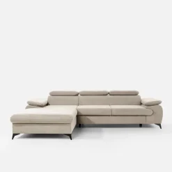 Narożniki|New Form Narożnik rozkładany z regulowanymi zagłówkami SCALA lewy beż