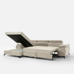 Narożniki|New Form Narożnik rozkładany z regulowanymi zagłówkami SCALA lewy beż