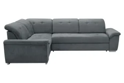 Narożniki|Exline Narożnik rozkładany z regulowanymi zagłówkami szary PEORIA L lewy