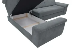 Narożniki|Exline Narożnik rozkładany z regulowanymi zagłówkami szary PEORIA L lewy