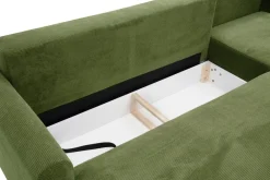 FN Design Narożnik rozkładany zielony LUKA prawy