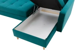 Narożniki|Exline Narożnik rozkładany zielony ZOYA