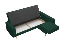 Impresti Narożnik rozkładany zielony BODO prawy