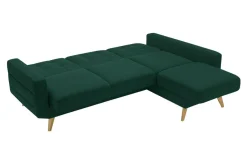 Impresti Narożnik rozkładany zielony BODO prawy