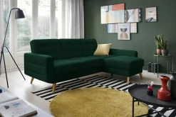 Impresti Narożnik rozkładany zielony BODO prawy